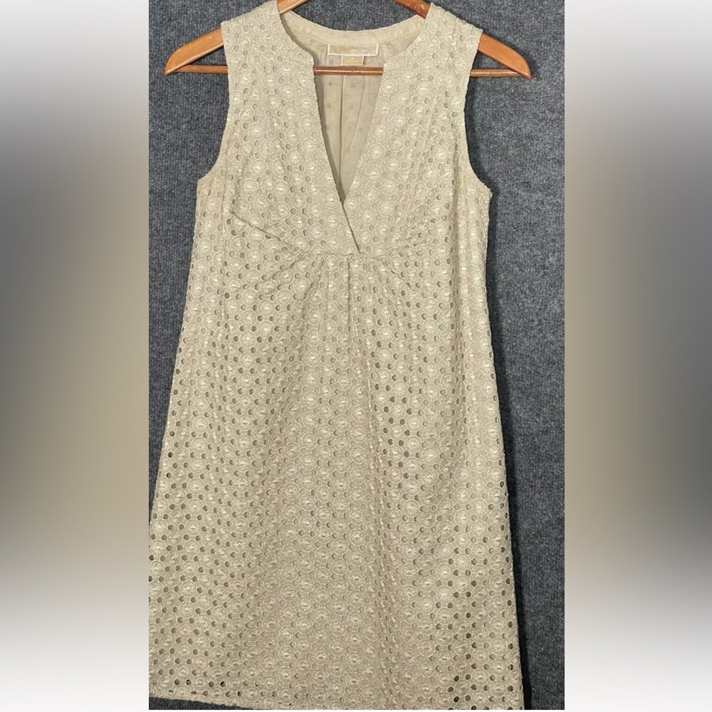 Michael Kors Fabrique Sheath Dress Size 6 Gold color